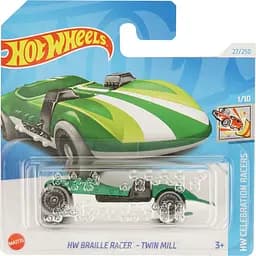 Базовая машинка Hot Wheels HW Selebration Racers HW Braille Racer - Twin Mill зеленая (5785)  