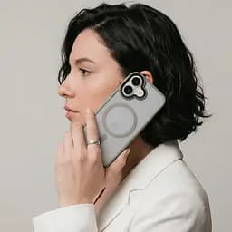 Чехол для Apple iPhone 16 Plus, Uniq MagCase, бежевый, противоударный, панель-накладка с MagSafe, ударопрочный TPU+PC, с магнитом MagSafe, поддержка полноценной беспроводной зарядки, ArmorStandart (ARM79503) - мініатюра 5