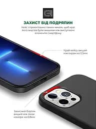 Силиконовый чехол для Apple iPhone 13 Pro Max, ICON2 Case, черный, противоударный, панель, защита всего корпуса, матовая поверхность Soft Touch, выступает над дисплеем, совместим с защитными стеклами и пленками, с микрофиброй, ArmorStandart (ARM60710) - мініатюра 5