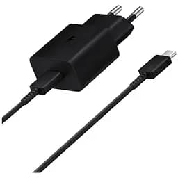 Сетевое зарядное устройство Samsung 15W PD + Cable USB-C to USB-C Black (EP-T1510XBEGEU) [65027]