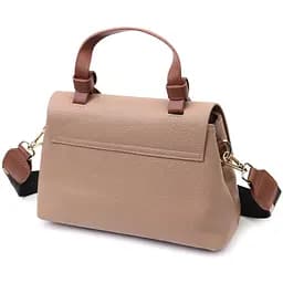 Ділова сумка для жінок з короткою ручкою з натуральної шкіри Vintage 22668 коричнева - мініатюра 2