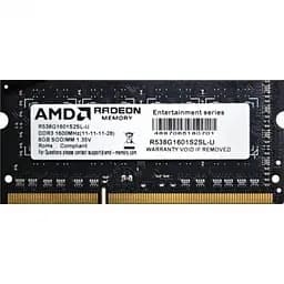 Модуль пам'яті AMD DDR3 8Gb R5 Performance Series 1600Mhz Sodimm (R538G1601S2SL-U)