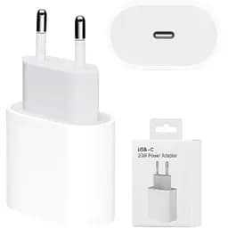 Комплект iPhone OEM USB-C 20W и кабель USB-C to Lightning адаптер + шнур совместимый с iPhone, iPad белый