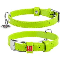 Нашийник для собак Waudog Glamour шкіряний з QR паспортом, без прикрас, XS, Ш 15 мм, Дов 27-36 см (4820152560797)