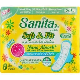 Гигиенические прокладки Sanita Soft & Fit Maxi Wing 24.5 см 8 шт.