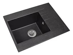 Кухонна мийка гранітна Miraggio Bodrum 650 black 649x500x220 00207107, Чорний - мініатюра 2