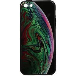 Чохол-накладка Toto Print Glass Space Case Apple iPhone SE/5s/5 Green