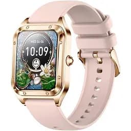 Жіночий розумний смарт-годинник Uwatch Smart Flower 2 ремінці Рожевий