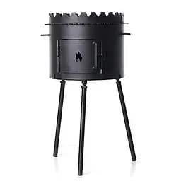 Печь под котел + мангал Сила толщина 2 мм 300х350 мм порошковая краска