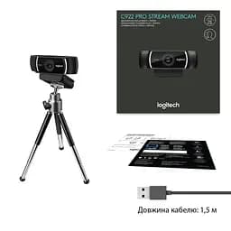 Веб-камера Logitech C922 Pro Stream FullHD Black (960-001088) - мініатюра 11