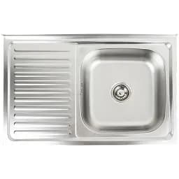 Кухонна мийка Platinum Декор 8050 R з нержавіючої сталі (0.7/160 мм)