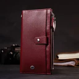 Стильний та яскравий жіночий гаманець-клатч ST Leather 19433 бордовий - мініатюра 7
