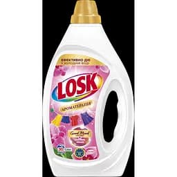 Гель для стирки Losk Color Ароматерапия Эфирные масла и аромат Малайзийского цветка 1.35 л, 30 цикла стирки