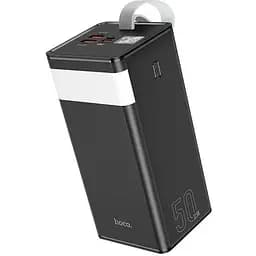 Портативний зарядний пристрій для телефону Power bank Hoco J86A Powermaster 50000 mAh 22.5W з ліхтарем Чорний