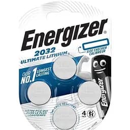 Батарейка Energizer 2032 Ultimate Lithium, CR2032 BL 4шт (4876)