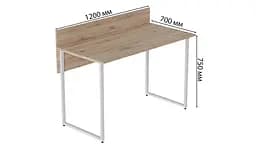 Комп'ютерний стіл Ferrum-decor Скай 75x120x70 білий ДСП Дуб Артізан 16мм (FRD-101104) - мініатюра 4