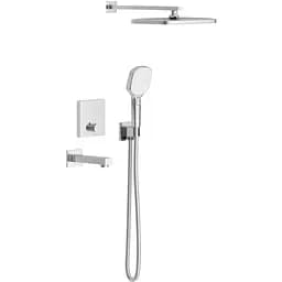 Душова система прихованого монтажу з термостатом та виливом Imprese Bilovec Click верхній душ 320x210 мм ABS хром t04800901SBC, Хром