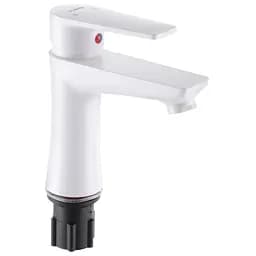 Змішувач для умивальника Plamix Oscar-001 (W) white PM0601, Білий - мініатюра 2