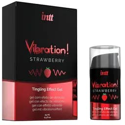 Жидкий вибратор Intt Vibration Strawberry со вкусом клубники 15 мл (ROZ6501053569)