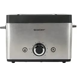 Тостер Silver Crest STT 850 silver с насадкой для булочек, размораживанием и регулировкой степени поджаривания