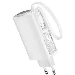 Портативний ЗП Power Bank Hoco J148 Handy PD20W with cable 5000 mAh White - мініатюра 2