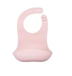 Силиконовый нагрудник слюнявчик 31х22 см, без бисфенола А, Dark Pink