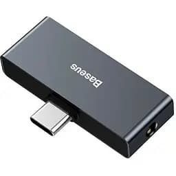Переходник разветвитель Baseus L57 Type-C Male to Type-C и 3.5 мм с поддержкой 18W PD черный
