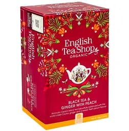 Уцінка. Чай чорний English Tea Shop імбир-персик органічний 20х2 г 