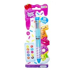 Багатобарвна ароматна кулькова ручка Scentos Sugar Rush Феєричний настрій, 10 кольорів, блакитний (31021)