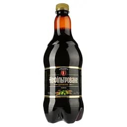 Уцінка. Пиво Перша приватна броварня Бочкове, темне, нефільроване, 4,8%, 0,9 л (770492) 