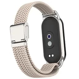 Ремінець для Xiaomi Smart Band 10/9/8, Braided Solo Loop, бежевий, нейлоновий плетений браслет, еластичний змінний ремінець для фітнес-трекера з надійним кріпленням, ArmorStandart (ARM88103) - мініатюра 2