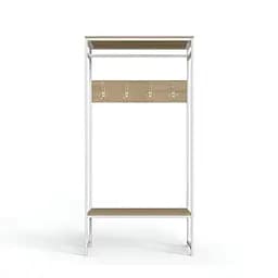 Вішалка модульна підлогова Ferrum-decor Треліс 14 180x90x38 білий ДСП Дуб Сонома 16мм (FRD-104352)