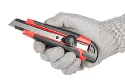 Ніж сегментний будівельний висувний Intertool 18 мм гвинтовий прогумований HT-0503 - мініатюра 8