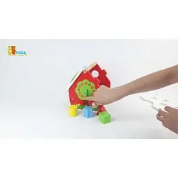 Дерев'яний сортер Viga Toys Веселий будиночок (50533) - мініатюра 4