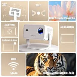 Мультимедійний смарт проектор з автофокусом Magcubic L018 1080P 1/8 Гб до 650 ANSI Android 11 - мініатюра 7