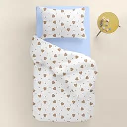 Комплект постільної білизни Cosas Beige hearts CS2 Підлітковий магнолія (BeigeHearts_El90-62Maya_155) - мініатюра 2