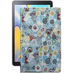 Чехол StatusCASE из экокожи для планшета Samsung Galaxy Tab A 10.5 (T595) Круги-цветные