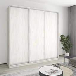 Шафа-купе тридверна MebelStar Уні AL 3ДСП 240x60x240 см Аляска сірий (MBS-1926)