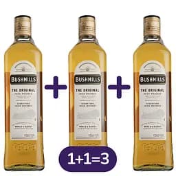 Упаковка виски Bushmills Original Irish Whiskey 40% 1.5 л (0.5 л x 3 шт.)