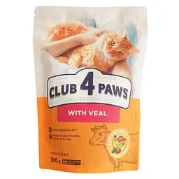 Сухой корм для кошек Club 4 Paws с телятиной, 300 г