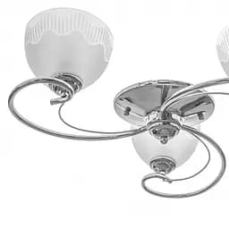 Люстра стельова Brille в спальню E27 60W CH (LK-593C/3) - мініатюра 3