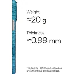 Чохол Pitaka Ultra-Slim для Apple iPhone 17 Lucid Blue (KI1702AG) [162392] - мініатюра 3