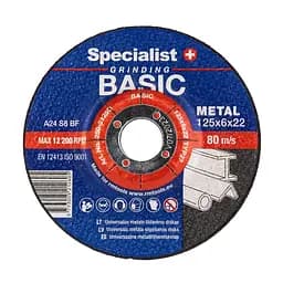 Диск шлифовальный для металла Specialist+ Basic 125 x 6.4 x 22 (250-21260)