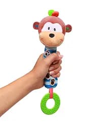 Іграшка-піщалка BabyOno Мавпа Георгій, 22 см, синій (619) - мініатюра 2