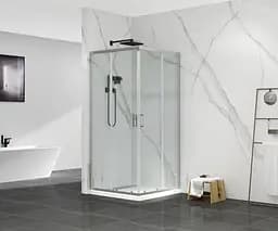 Душова кабіна без піддону Mixxus Premium Diverse SC02-90x90x195-TR хром прозоре скло 5 мм MI6861, Універсальна, прозорий, хром - мініатюра 2