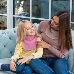 Манішка тепла дитяча в’язана з м’якої бавовняної пряжі універсальна від двох років Айріс one size Talvi чорний - мініатюра 3