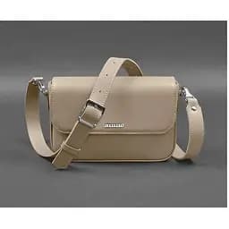 Женская кожаная сумка Mary светло-бежевая