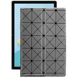 Чехол StatusCASE из экокожи для планшета Blackview Tab 13 Серый ромб
