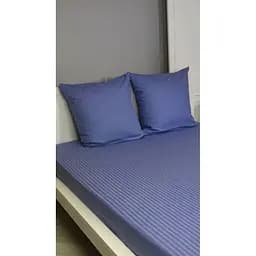 Простыня на резинке LightHouse Sateen Stripe Blue Navy 200х160 см (603777)