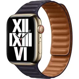 Ремінець Apple Leather Link для Apple Watch 38/40/41mm Ink M/L (MP843) [83458] - мініатюра 2